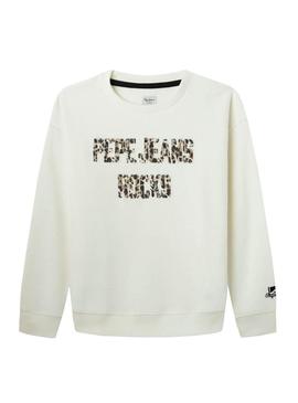 Sweat Pepe Jeans Erika Branco para Menina