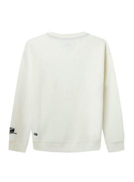 Sweat Pepe Jeans Erika Branco para Menina