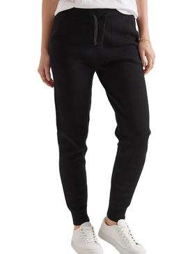 Pantalon Superdry Joger Studios Preto para Mulher