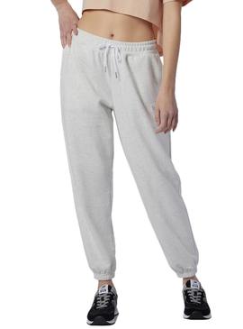 Pantalon Fato de treino New Balance Athletics Cinza Mulher