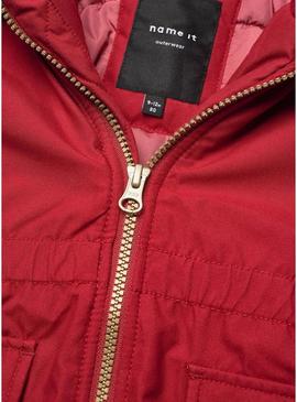 Parka Name It Mabe Vermelho para Menina