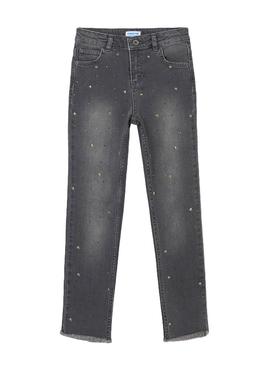 Jeans Mayoral High Rise Cinza para Menina