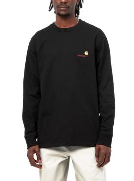 T-Shirt Carhartt American Script Preto Homem