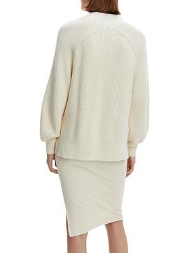Camisola Calvin Klein Ranglan Beige para Mulher
