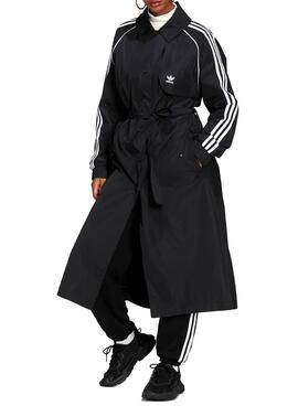 Trench Adidas Adicolor Coat Classics Preto Mulher