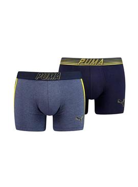 Cuecas Puma Bold Cat Azul Marinho Homem