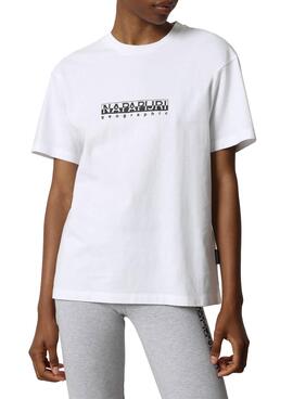 T-Shirt Napapijri S-Box W Branco para Mulher