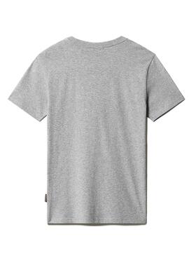 T-Shirt Napapijri Samix Cinza para Homem
