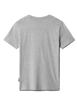 T-Shirt Napapijri Samix Cinza para Homem