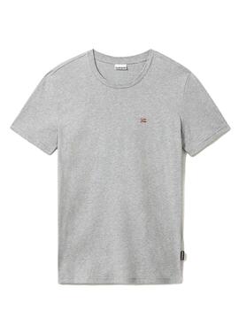 T-Shirt Napapijri Salis Cinza para Homem