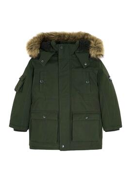 Parka Mayoral Capuz removível Pele Verde Menina
