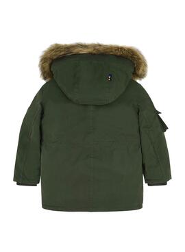 Parka Mayoral Capuz removível Pele Verde Menina
