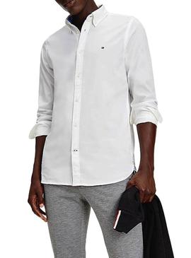 Camisa Tommy Hilfiger Slim Chalky Wash Branco Homem