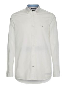 Camisa Tommy Hilfiger Slim Chalky Wash Branco Homem