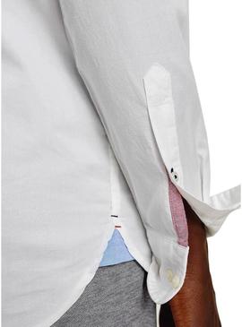 Camisa Tommy Hilfiger Slim Chalky Wash Branco Homem