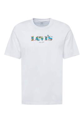 T-Shirt Levis Ajuste Relaxado Branco para Homem