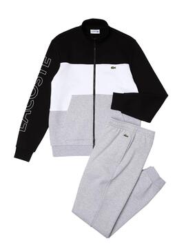 Fato de treino Lacoste Color Block Cinza para Homem
