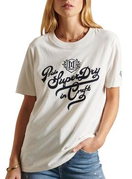 T-Shirt Superdry Pride In Craft bege para Mulher