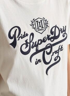 T-Shirt Superdry Pride In Craft bege para Mulher