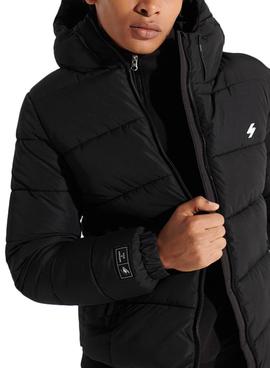 Casaca Superdry Dropped Shoulder Cable Preto Para Mulher