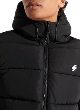 Casaca Superdry Dropped Shoulder Cable Preto Para Mulher