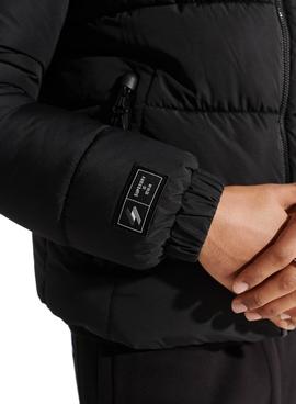 Casaca Superdry Dropped Shoulder Cable Preto Para Mulher
