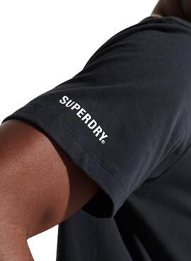 T-Shirt Superdry Code Logo Azul Marinho para Homem