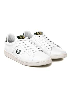 Tênis Fred Perry Couro B721 Branco e Verde