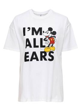 T-Shirt Only Disney Life Oversize Mickey Branco