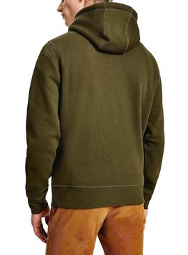 Sweat Tommy Hilfiger Logo Hoody Verde Homem