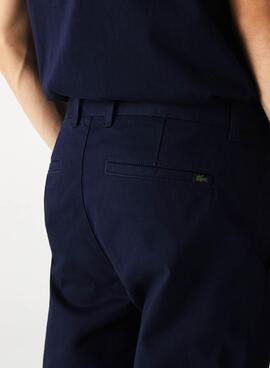 Calças Lacoste Chino Azul Marinho para Homem