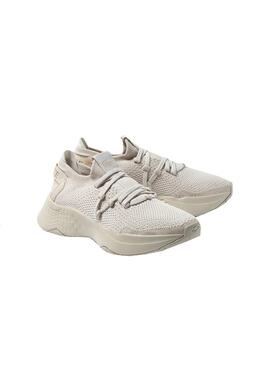 Sapatilhas Lacoste Court Drive Knit Beige Mulher