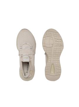 Sapatilhas Lacoste Court Drive Knit Beige Mulher