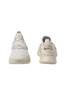 Sapatilhas Lacoste Court Drive Knit Beige Mulher