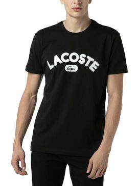 T-Shirt Lacoste Logo Preto para Homem