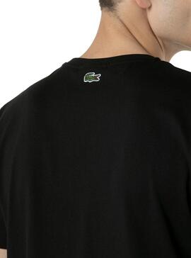 T-Shirt Lacoste Logo Preto para Homem