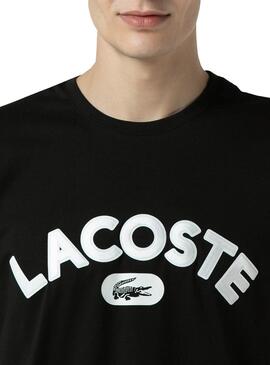 T-Shirt Lacoste Logo Preto para Homem
