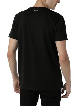 T-Shirt Lacoste Logo Preto para Homem