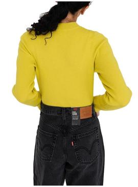 Camisola Levis Crew Rib Verde para Mulher