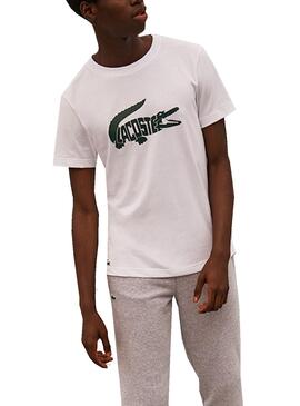 T-Shirt Lacoste Novak Djokovic Branco para Homem