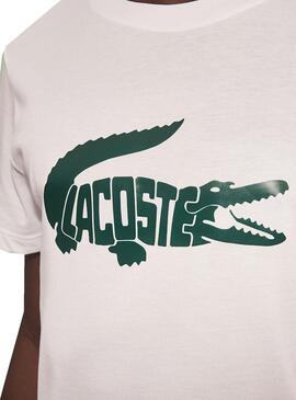 T-Shirt Lacoste Novak Djokovic Branco para Homem