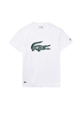 T-Shirt Lacoste Novak Djokovic Branco para Homem