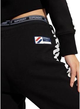 Pantalón Superdry Code Tape Preto para Homem