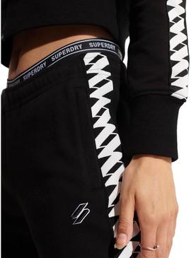 Pantalón Superdry Code Tape Preto para Homem