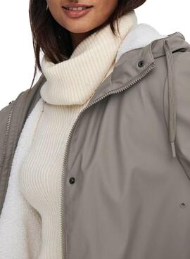 Casaca Only Sally Raincoat Cinza para Mulher