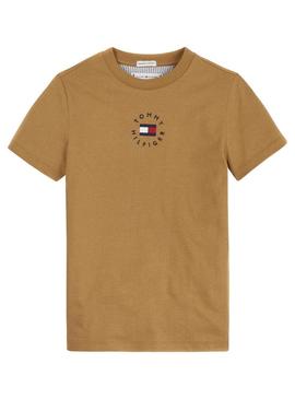 T-Shirt Tommy Hilfiger Heritage Marrom para Menino