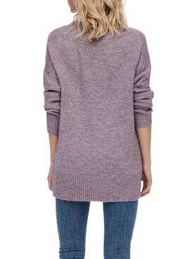 Camisola Only Nanjing Knitted Lila Para Mulher