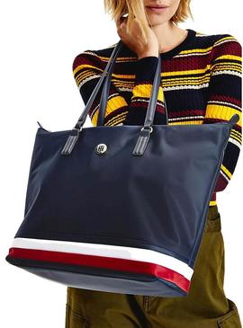 Bolsa Tommy Hilfiger Poppy Tote Corp Azul Marinho Mulher