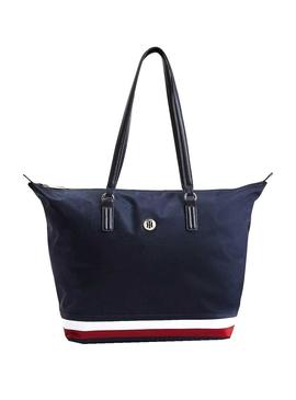 Bolsa Tommy Hilfiger Poppy Tote Corp Azul Marinho Mulher