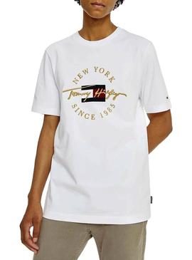 T-Shirt Tommy Hilfiger Icon Roundall Branco